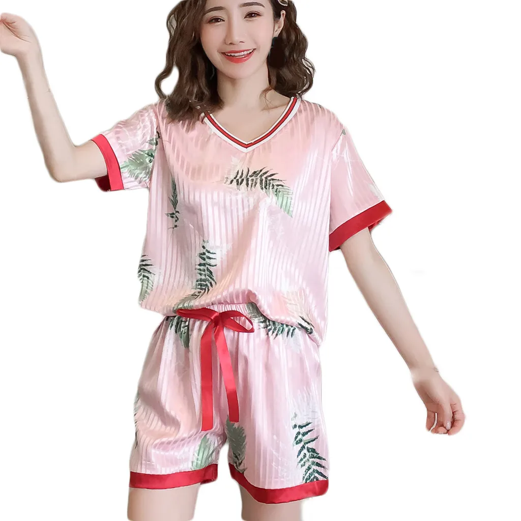 Пижама женская простая хлопковая с коротким рукавом | Женская одежда