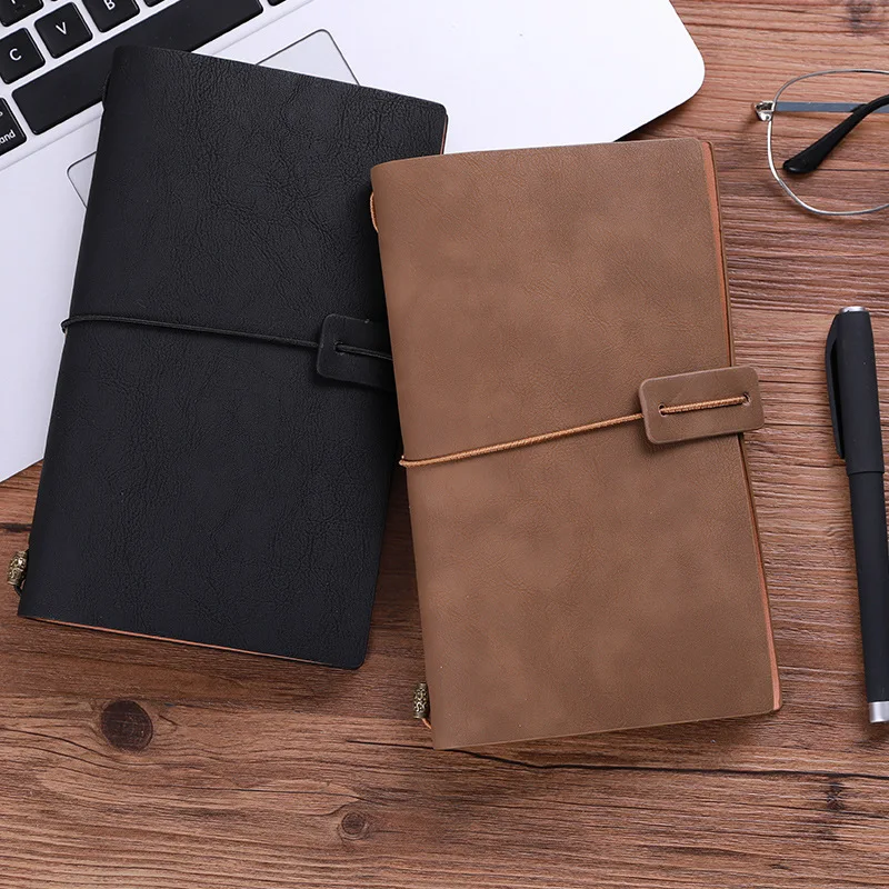 Кожаный чехол для блокнота A6 в винтажном стиле ноутбука с кармашком карт
