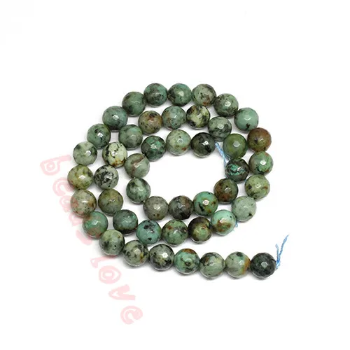 Natural Stone Beads Faceted Africa Round Loose For Jewelry Making 15.5&quot Strand 4 6 8 10MM DIY (F00242) | Украшения и