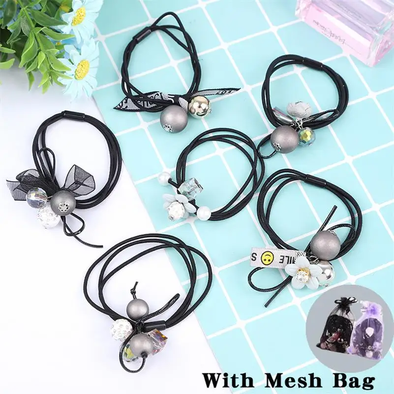 style 18 Gray 6 шт./компл. оригинальные футболки с милым цветочным принтом и эластичная повязка на голову для девочек; мини-юбка для девочек, ручная работа, повязка на голову с бантом для волос волосы группы аксессуары комплект ювелирных изделий для женщин - Цвет: style 18 Gray