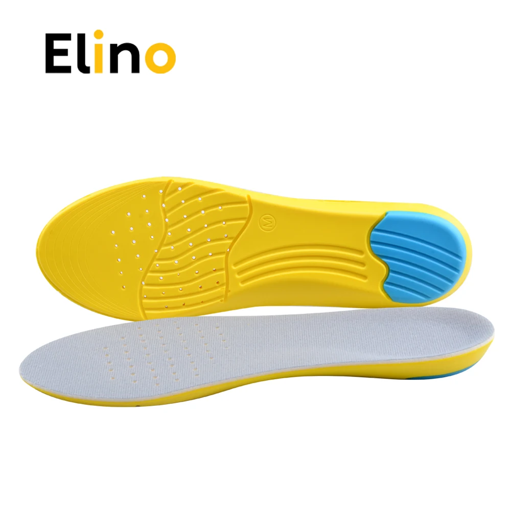 

Elino PU Foam Silicone Gel Insoles For Men Women Shoes Sole Sport Deodorant Shock Absorption Cushion Insert Foot Care Soft Pads
