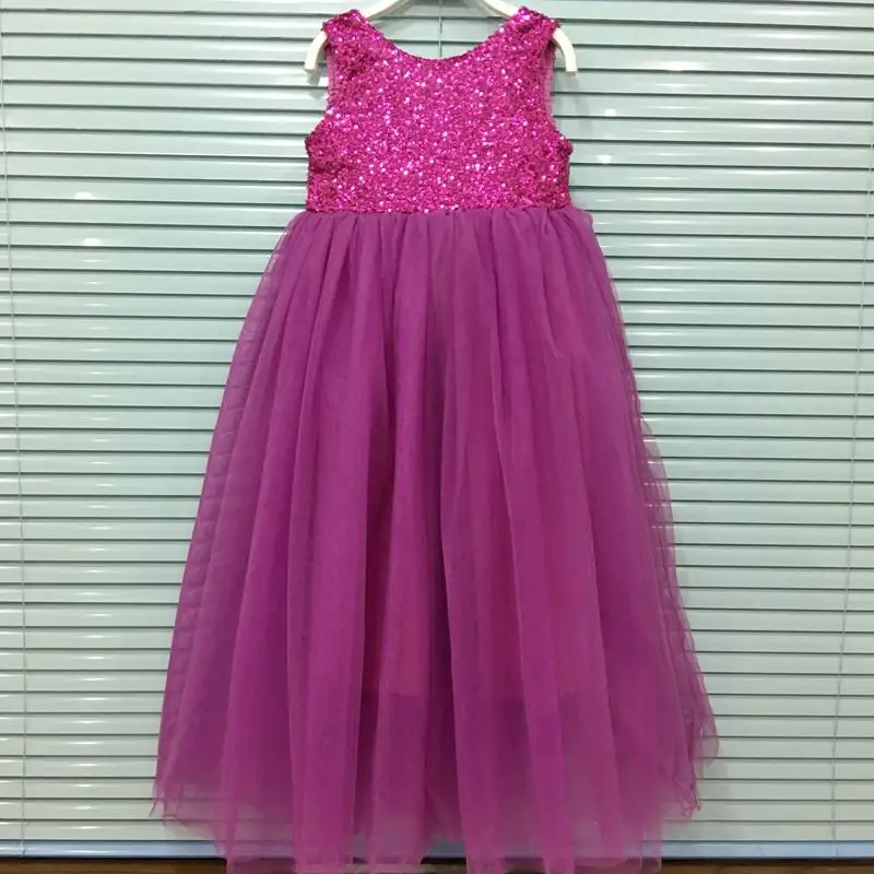 Wholesale Girls sequins tutu dresses Baby Big Bow shining wedding and evening New Year Dress Children Clothing E17129 | Детская одежда