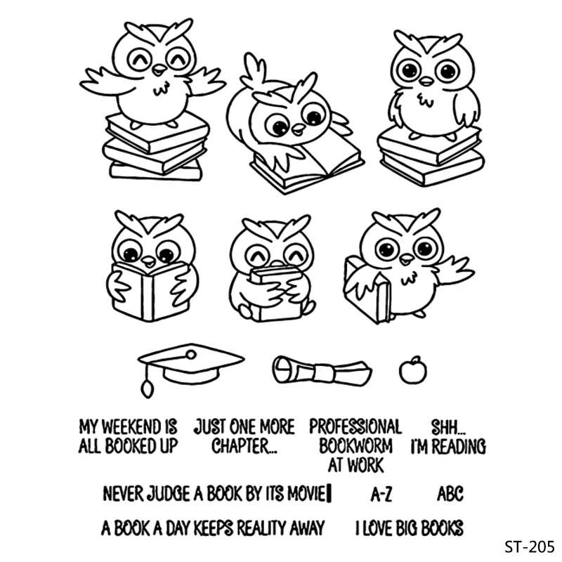 stamps ST-205 AZSG Молодые сердца/позитив/надеясь прозрачные штампы для DIY скрапбукинга декоративные открытки для рукоделия забавные украшения принадлежности 10*15 см - Цвет: stamps ST-205