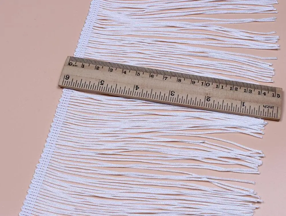 White 15 см в ширину, 1 ярд золотые кисточки бахрома кружевные планки DIY Швейные сцены свадебное платье ленты штора ручной работы украшения стола - Цвет: White