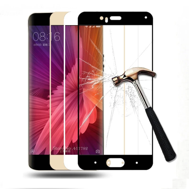 MAKAVO Full Cover Tempered Glass For Xiaomi Mi6 Screen Protector Armor Film Mi 6 | Мобильные телефоны и аксессуары