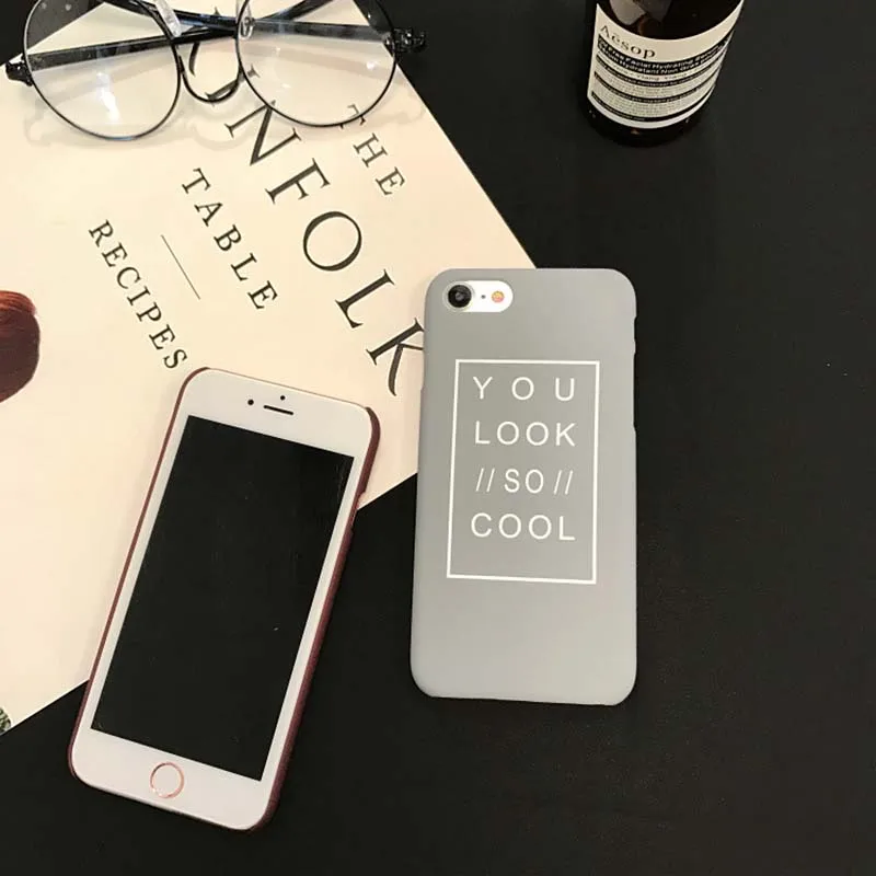 You Look So Cool чехол для телефона iPhone X XR XS Max 5 5S SE 6 6S 7 8 Plus полупакет жесткий пластиковый