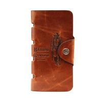 zenteii split leather long wallet card case