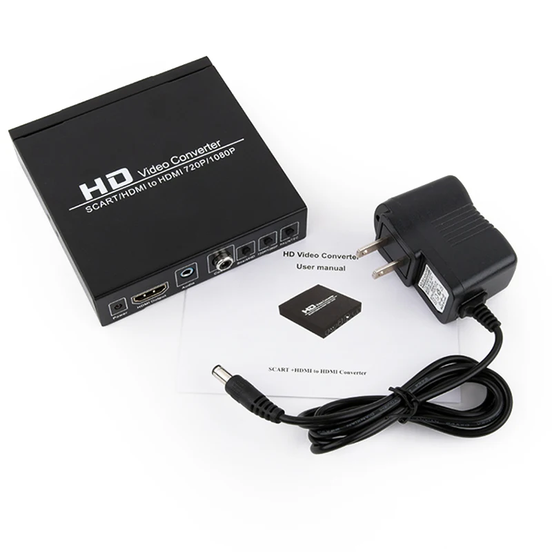 SCART to HDMI конвертер Full HD 1080P видео аудио HDTV для XBox EU вилка Upscaler AV PAL NTSC адаптер