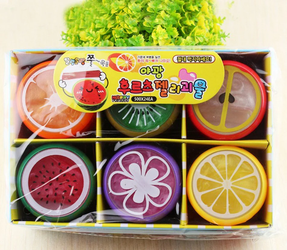 6 шт. красочные пушистые слизи игрушки глина для моделирования грязи фрукты