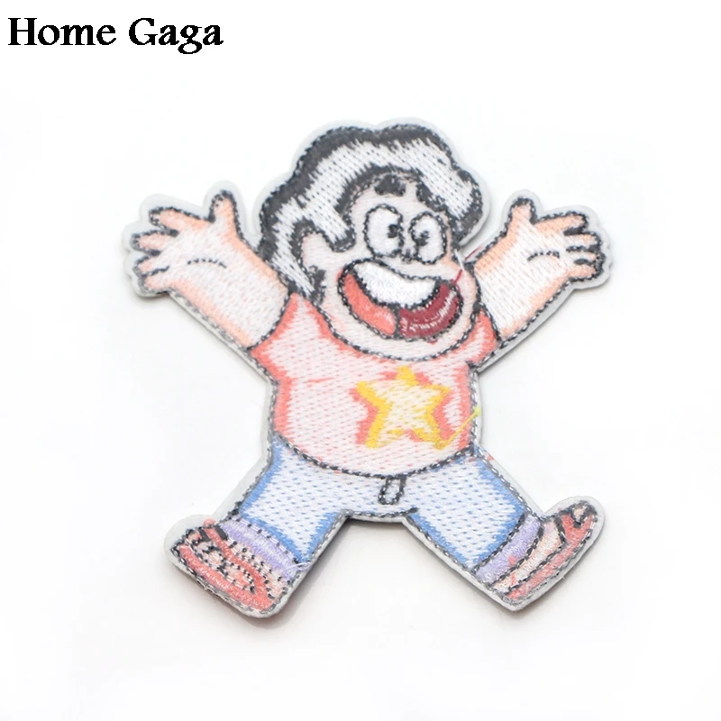Homegaga Стивен Вселенная Мультфильм Дети DIY Вышивка Патчи пришить УТЮГ НА одежду рюкзак украшение дома стикеры значки D1867