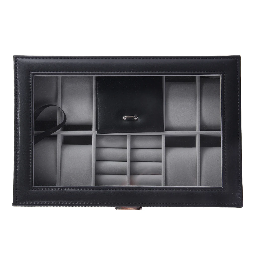 2 в 1 органайзер для хранения ювелирных украшений и колец|luxury box|luxury watch boxwatch box grid |