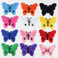 12pcs mixed butterfly patches iron on sewing lace fabric sticker for clothes embroidered appliques diy bags accessories bt129