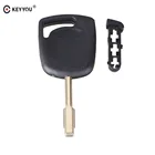 KEYYOU транспондер необработанный пустой чехол для ключа для Ford Focus Mondeo KA Jaguar XJ8 Transit Connect Uncut No Chip