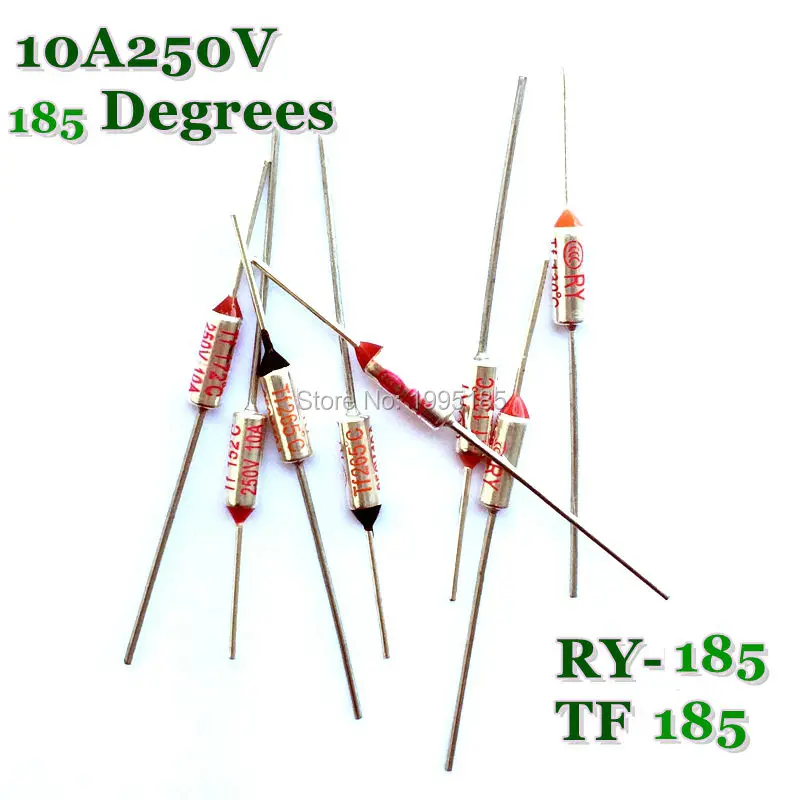 RY 10 шт./лот новый микро тепловой предохранитель 10A250V 185 градусов Tf C мини