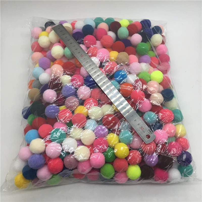Большая упаковка Многоцветный DIY декоративный шар 10/15/20/25/30 мм меховой помпон