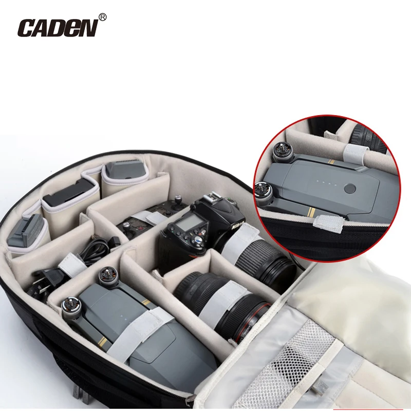 CADeN Drone рюкзак сумка Многофункциональный БПЛА Дрон объектив камеры Сумка для ноутбука с дождевиком для Nikon DSLR DJI Drone Mavic Pro