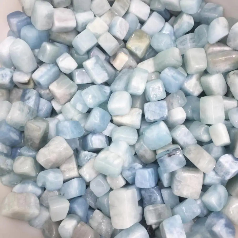 

Beautiful Natural Aquamarine Tumbled Stone Polished blue gemstone crystal rough
