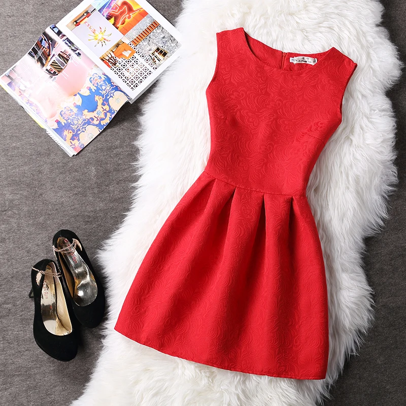 Дамское элегантное мини-платье Daddy Chen Sukienki Jacquard с цветочным принтом A-образного кроя без рукавов для летней вечеринки 2019 года.