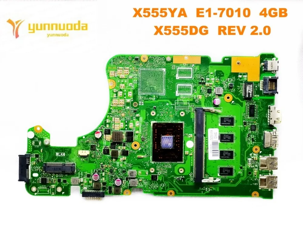 Оригинальная материнская плата для ноутбука ASUS X555DG X555YA E1 7010 4 Гб REV 2 0