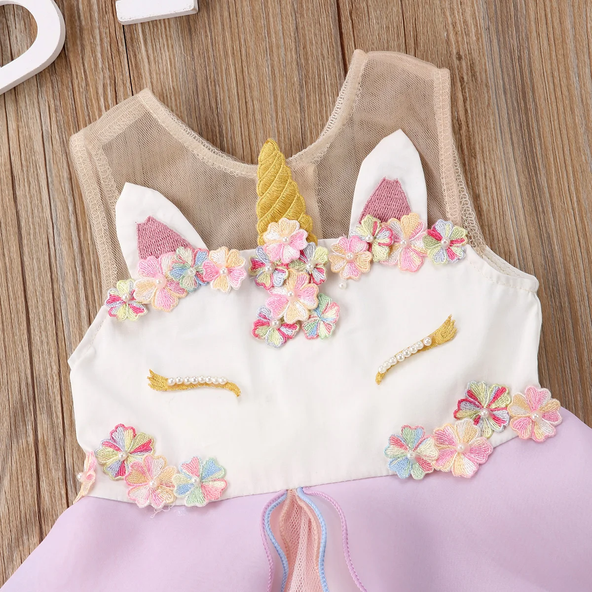 Fancy Chiffon Kids Girls Clothing Dresses Gown Tutu Ruffles Tiered Party Formal Tulle Flower Dress Girl 0-6T | Детская одежда и