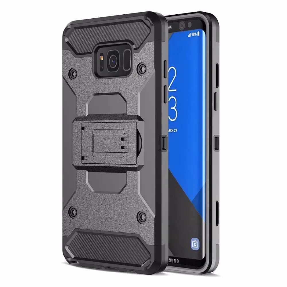 Защитный чехол 3 в 1 для Samsung Galaxy S8 Plus тонкий защитный из ТПУ с защелкой S8|case for samsung
