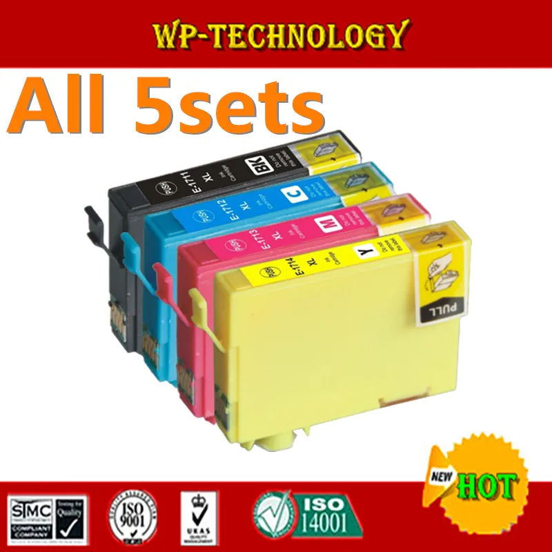 

[ Wholesale ] 5Sets compatible ink cartridge suit for epson T1711 T1714 ,suit for Epson XP-33/103/203/207/303/306/403/406/313