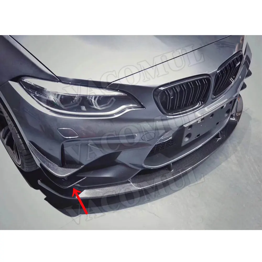 4 шт./компл. боковые ласты для переднего бампера из углеродного волокна защитные