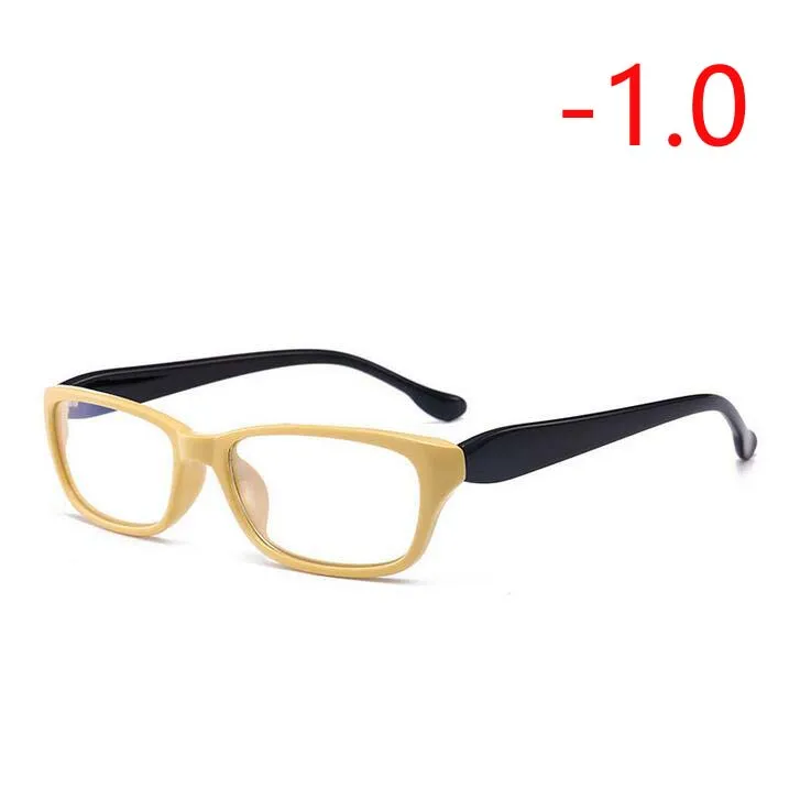 Myopia 100 1,0-1,5-2,0-2,5 до-4,0 литературные студенческие очки для близорукости для унисекс Ретро близорукие очки Квадратные очки - Цвет оправы: Myopia 100