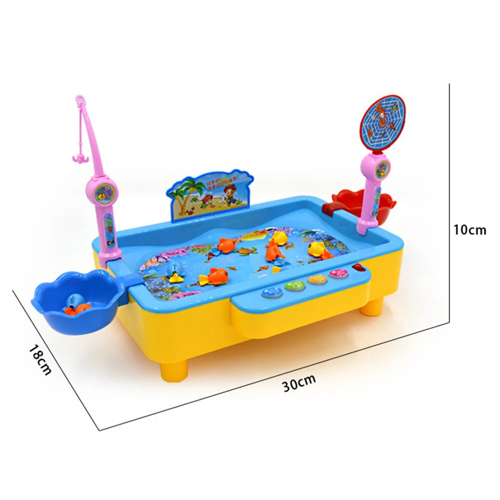 

Children Kids Fishing Board Toy Game Fish Rotating Fishing Board Outdoor Playing Games Magnetic Educational Kids Gift