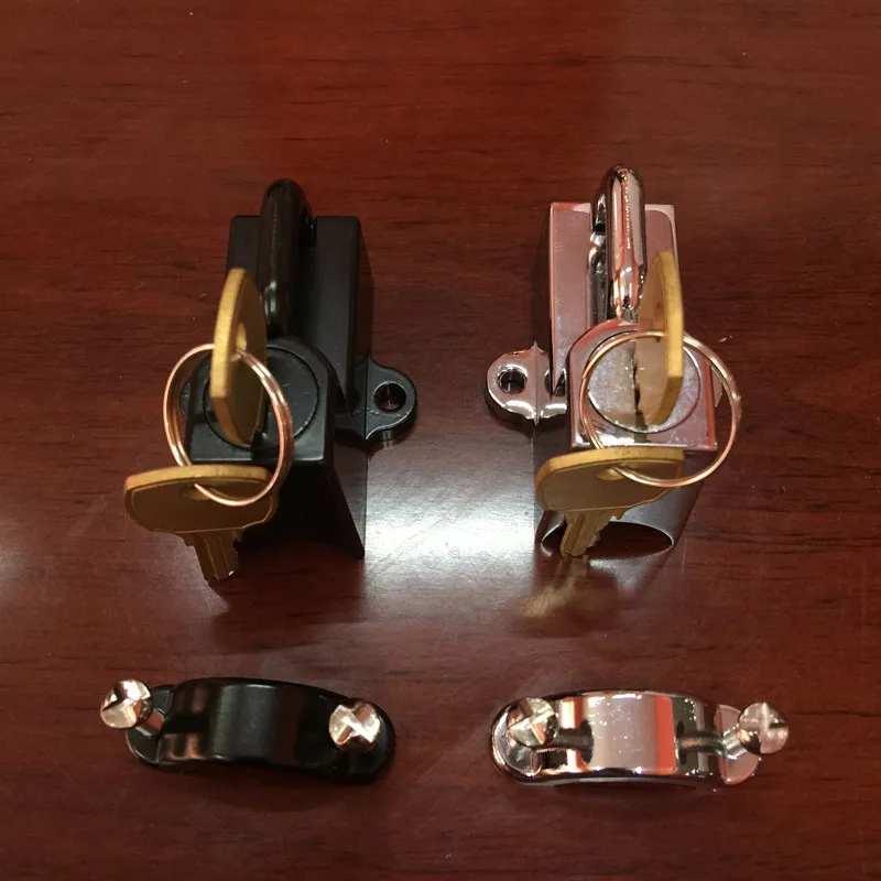 Замок для мотоциклетного шлема KURYAKYN для HARLEY CHROME, черный, от 7/8 дюйма до 1 трубки 4220