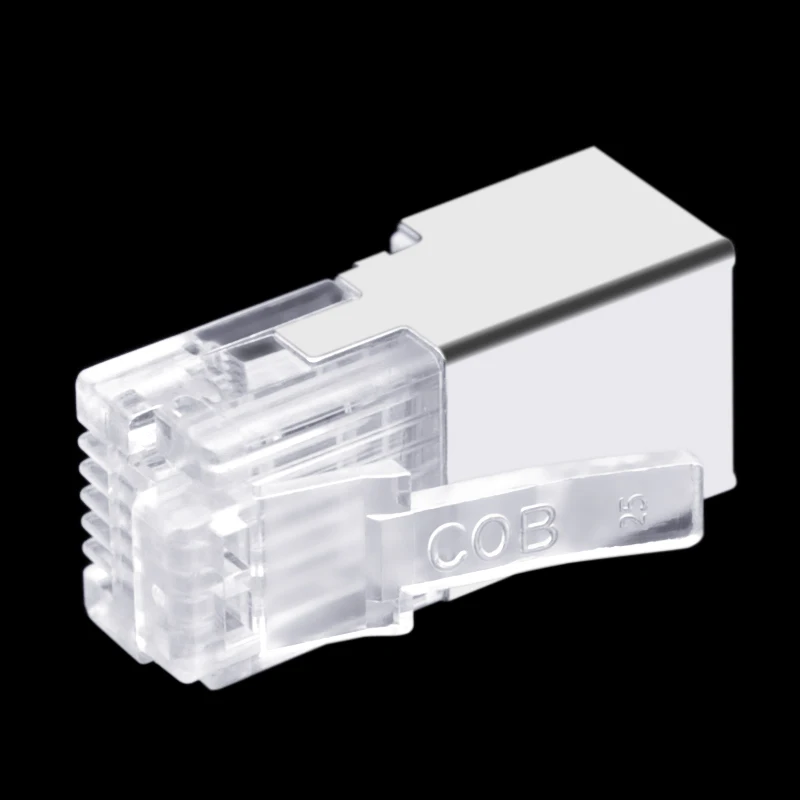 50 шт. длинный корпус RJ11 RJ12 6P6C телефонный соединитель FTP 6 ядер кристальная головка