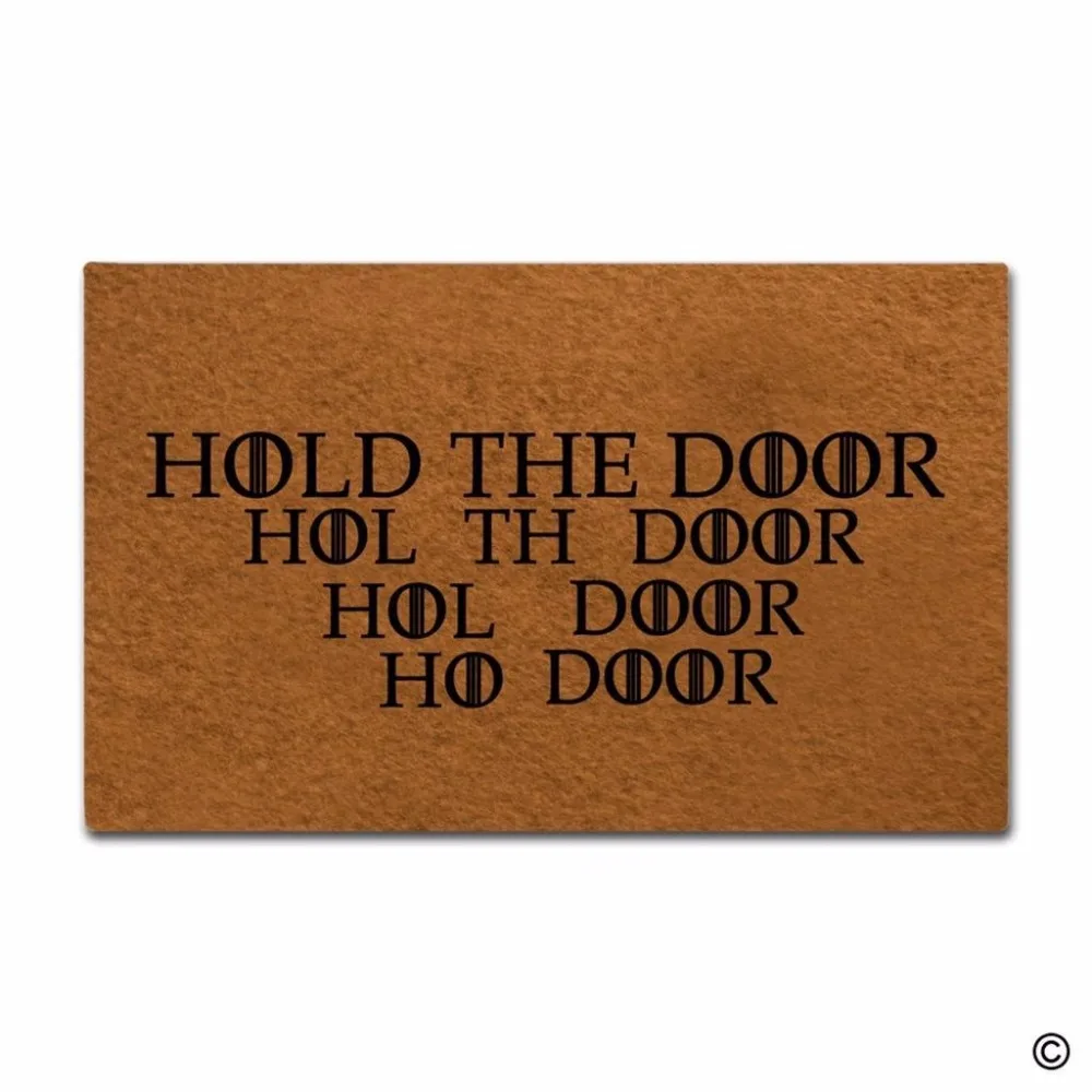 Funny Printed Doormat Entrance Mat Hold The Door Indoor Decorative Floor Non-woven Fabric Top 18&quotX30&quot | Дом и сад
