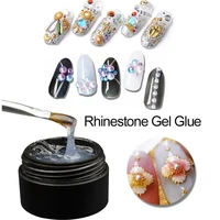 8ml super sticky glitter glue uv gel nail art rhinestones gem jewelry decoration accessory super sticky adhesive nail gel