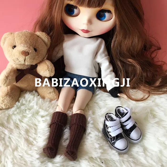 2 пар/лот, мода 1/6, кукольные аксессуары blyth, яркие цвета, носки для куклы, носки для azone 30 см, кукольная одежда blyth 30 см