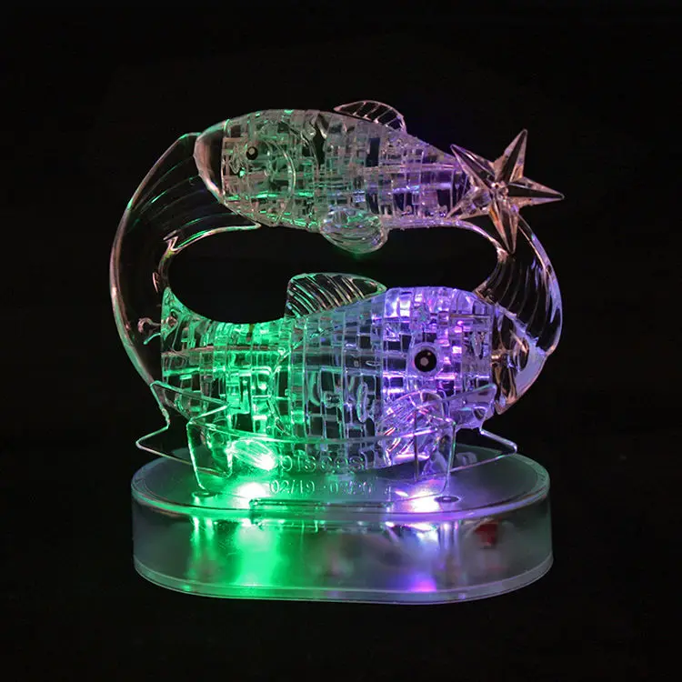 Kidpower Счастливый час головоломки хрустальные головоломки 3D гороскоп стрелец Скорпион головоломка игра для мозга развивающие игрушки подарок
