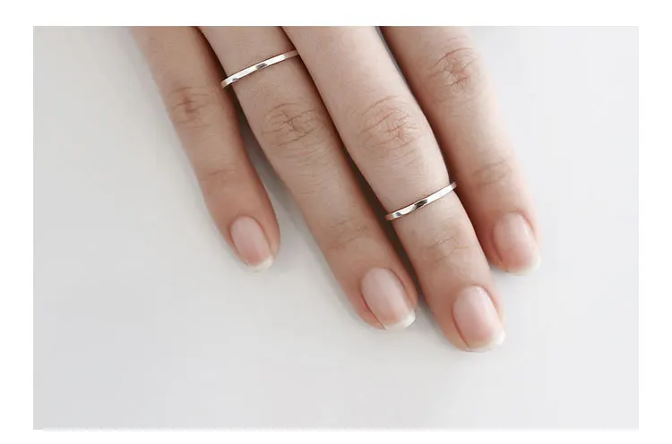 925 стерлингового серебра engagment кольца для женщин aneis feminino bague, минимализм 1,3 мм кольцо лучшие друзья, подарок, ювелирное изделие joia