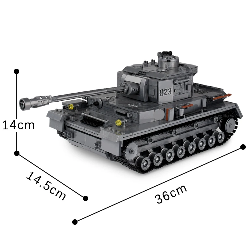 KAZI большой Танк Panzer IV блоки 1193 шт. строительные военный армейский конструктор