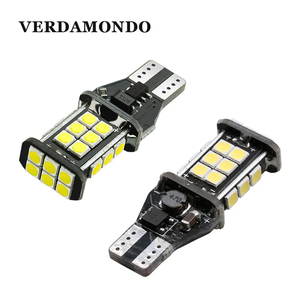 T15 921 912 W16W WY16W 24 SMD 3030 светодиодный CANBUS безотказная Автомобильная Тормозная лампа автомобильный резервный обратный светильник индикатор направления лампы Белый