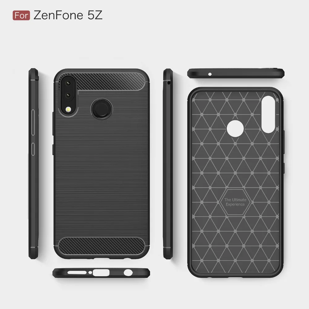 Чехол из углеродного волокна для Asus Zenfone 5Z / 5 2018 дюйма ZE620KL мягкий чехол ZS620KL