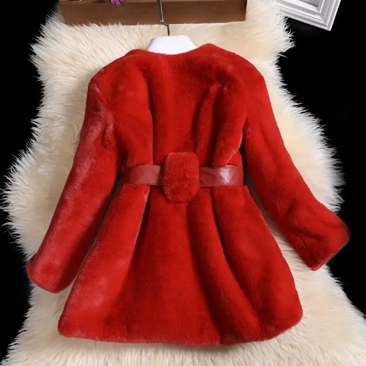 Luxury Faux Fur Girl Coats Fashion Winter Children Jacket for Girls Elegant Kids Parka Outerwear 3 4 5 6 7 8 9 10 Year Clothes | Детская