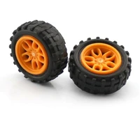 100pcs 218mm plastic mini wheel diy model toy tire technology small car making accessories