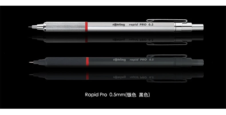 Топ Германия Rotring Rapid Pro механический карандаш Выдвижная головка металлический механический карандаш 0,5/0,7/2,0 мм 1 шт