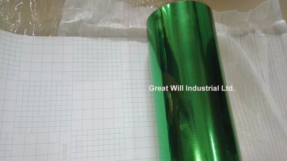 3 слойная зеленая хромированная зеркальная виниловая пленка для автомобиля