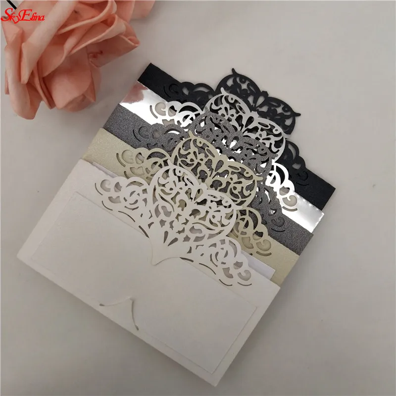50pcs 9X9cm Decoration Party Pearlescent Paper table name card Wedding Christmas Name Cards Supplies 5Zsh875 | Дом и сад