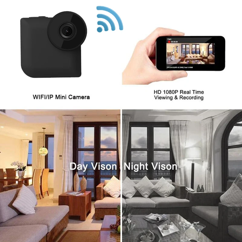 Новая WiFi камера IP мини 1080P HD видеокамера невидимая ночного видения наружная
