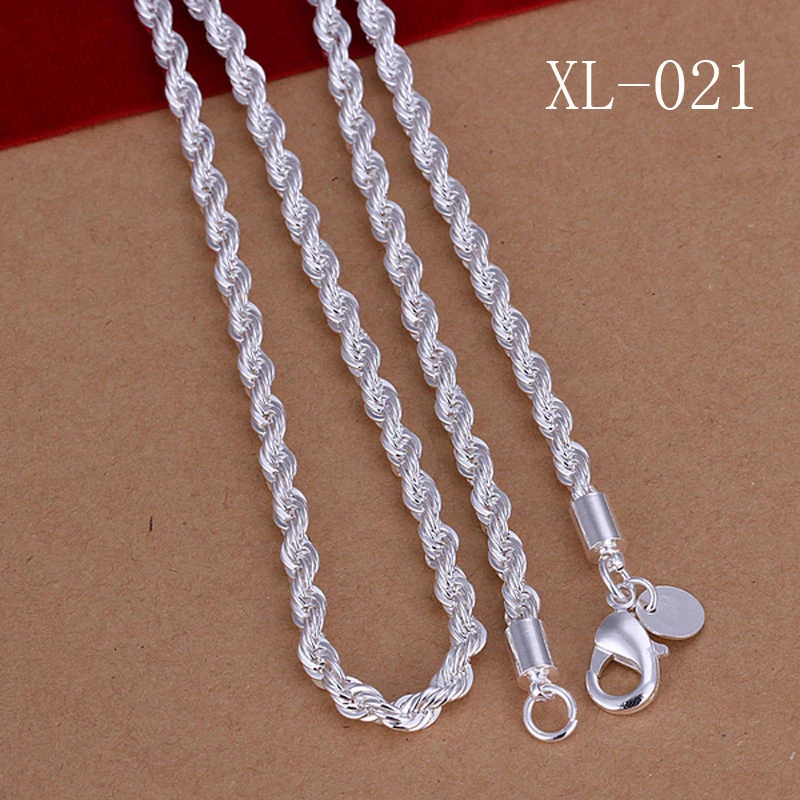 Мужское ожерелье из серебра 925 пробы 4 мм | Украшения и аксессуары