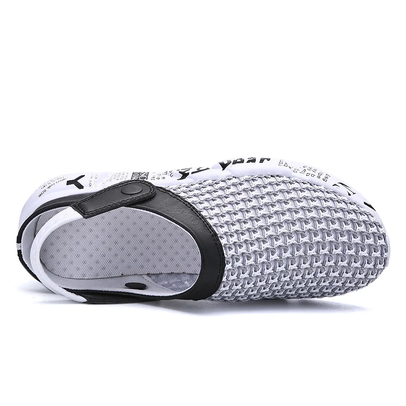 2018 Новая Мужская Летняя обувь без шнуровки Croc Сабо водостойкие сандалии дышащие