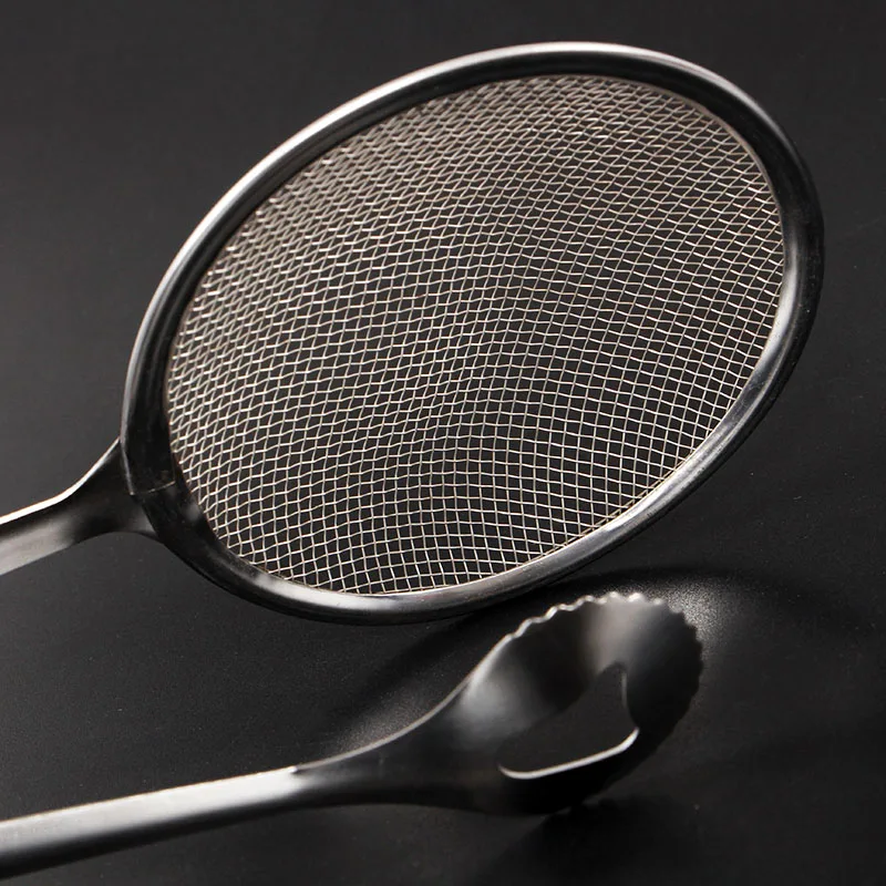 Creative Filter Spoon with Clip Multi-functional Stainless Steel Colander Oil-Frying Fried Food Kitchen Tongs | Дом и сад
