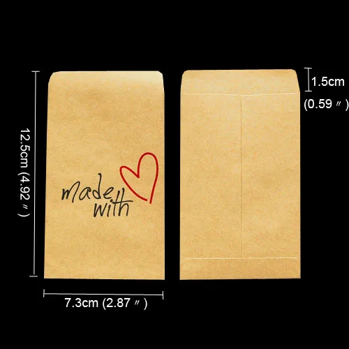 made with love bags 10 шт бумажные подарочные сумки Мини Единорог лама любовь ручной работы крафт конверты для вечеринок, на подарок, для конфет бумажный мешок свадебные приглашения карты сумки - Цвет: made with love bags