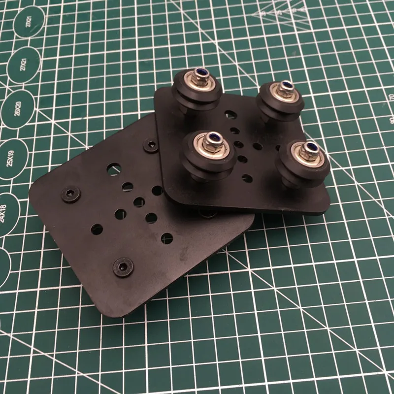 1 шт. черный анодированный алюминий OpenRail Gantry Plate set 20 мм с твердым колесом|Детали и